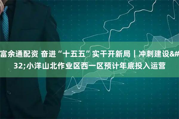富余通配资 奋进“十五五”实干开新局|冲刺建设 小洋山北作业区西一区预计年底投入运营